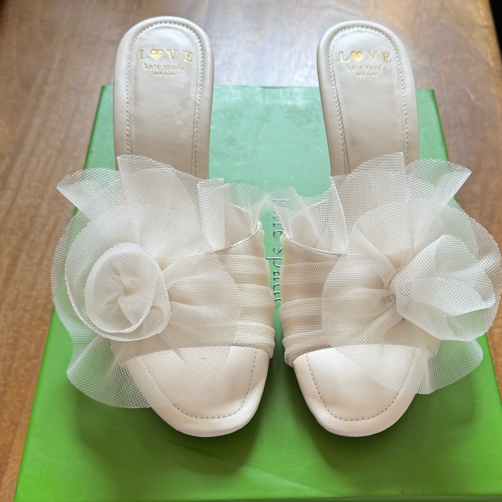 NWT*Never Worn* Kate Spade flourish heeled sandal sz 10 brand new with box